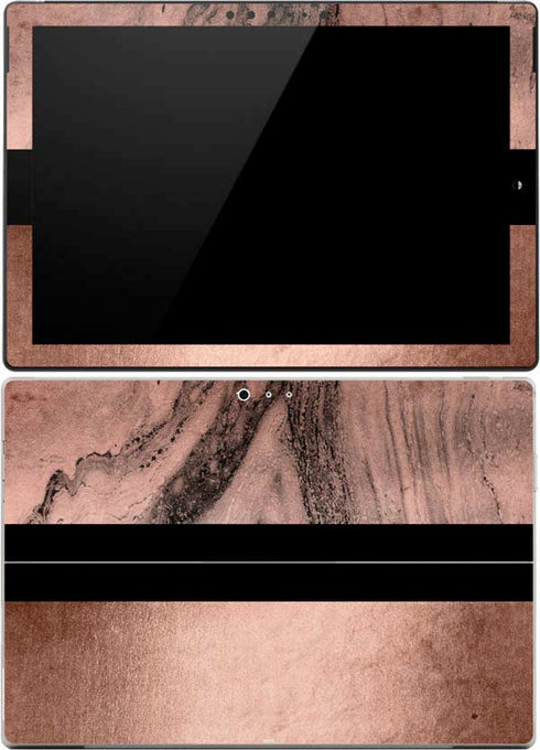 Rose Gold and Black Marble Surface Pro (2017) Skin