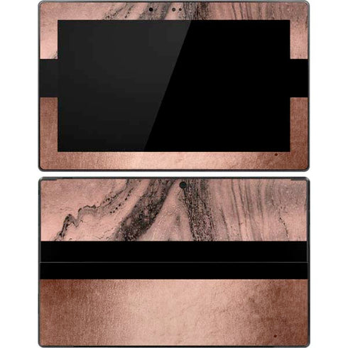 Rose Gold and Black Marble Surface Pro Tablet Skin