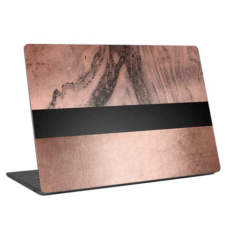 Rose Gold and Black Marble Universal Laptop 14in (11.4 x 8.2in) Skin