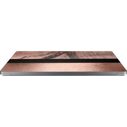 Rose Gold and Black Marble Universal Laptop 16in (13 x 9.4in) Skin