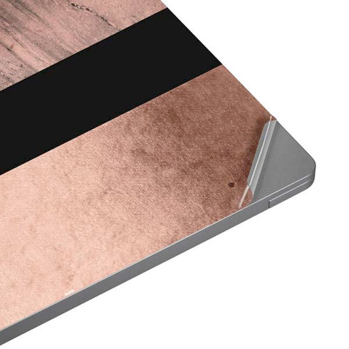 Rose Gold and Black Marble Universal Laptop 16in (13 x 9.4in) Skin
