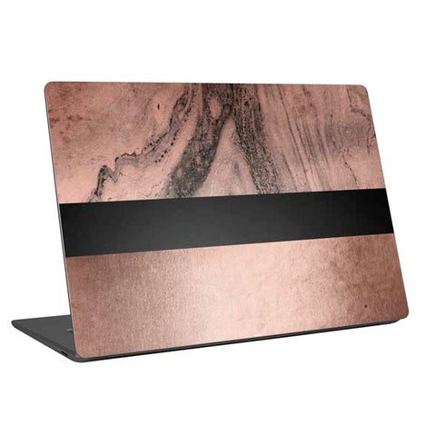 Rose Gold and Black Marble Universal Laptop 18in (14.6 x 10.6in) Skin
