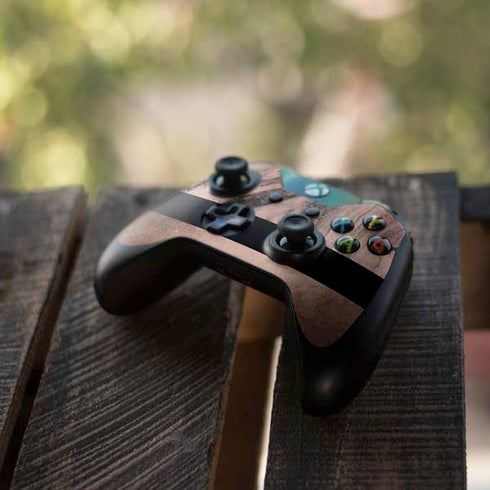 Rose Gold and Black Marble Xbox One Controller Skin