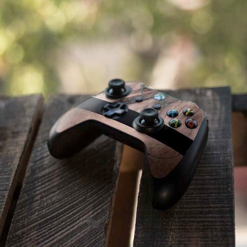 Rose Gold and Black Marble Xbox One Elite Controller Skin
