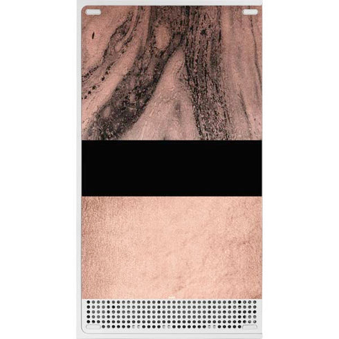 Rose Gold and Black Marble Xbox Series S Skins