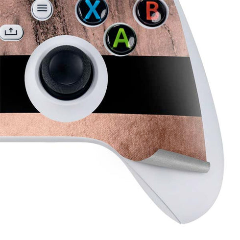 Rose Gold and Black Marble Xbox Series S Controller Skin