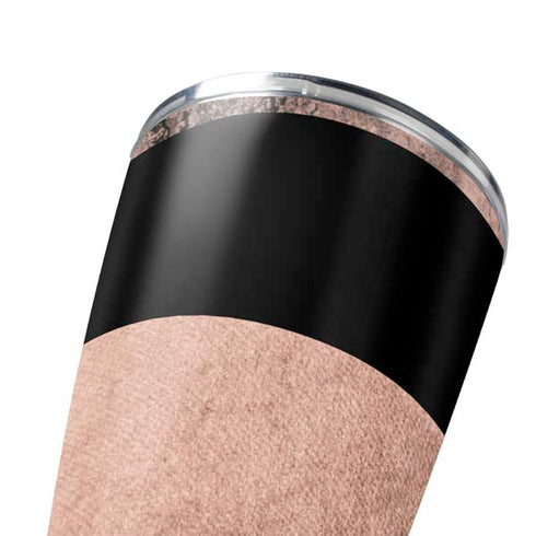 Rose Gold and Black Marble Yeti 20oz Tumbler Skin
