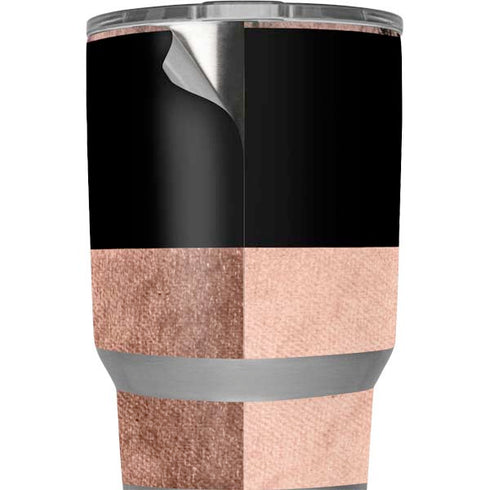Rose Gold and Black Marble Yeti 20oz Tumbler Skin