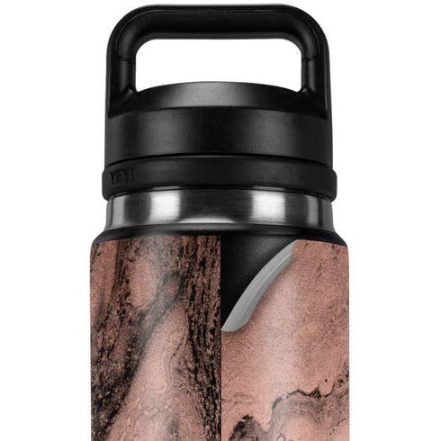 Rose Gold and Black Marble YETI Rambler 26oz Bottle Skin