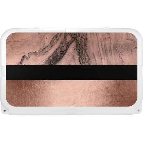Rose Gold and Black Marble YETI Tundra 45 Hard Cooler Skin