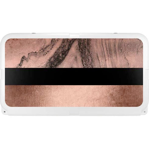 Rose Gold and Black Marble YETI Tundra 65 Hard Cooler Skin
