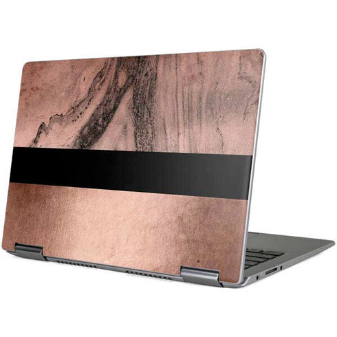 Rose Gold and Black Marble Yoga 710 14in Skin