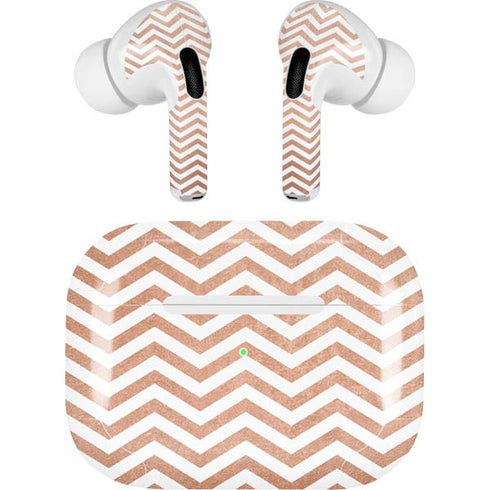 Rose Gold Chevron AirPods Pro 2nd Gen Skin