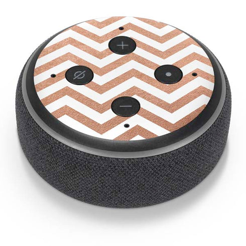 Rose Gold Chevron Amazon Echo Dot Skin