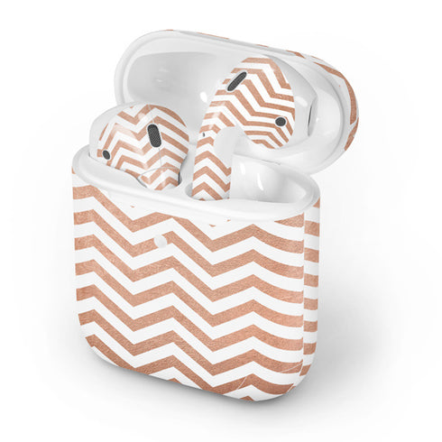 Rose Gold Chevron Apple AirPods 2 Skin