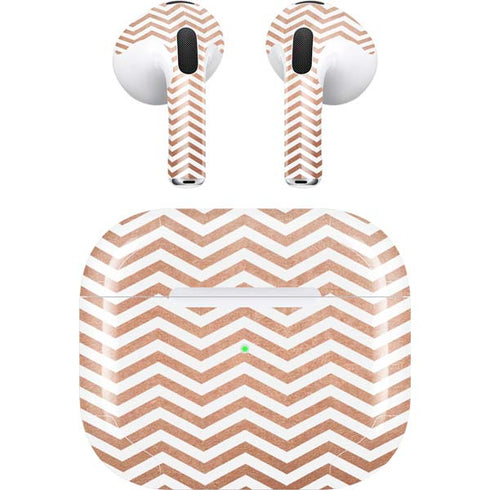 Rose Gold Chevron Apple AirPods (3rd Gen 2021) Skin