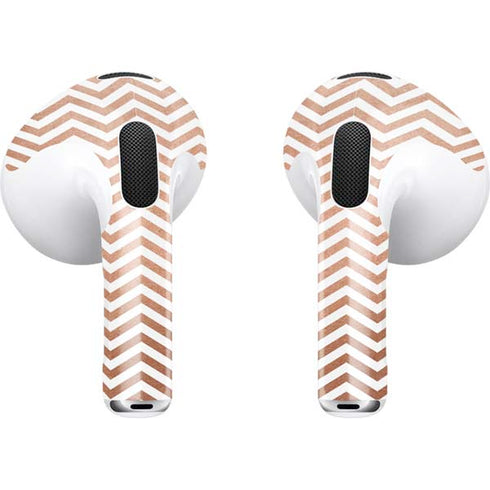 Rose Gold Chevron Apple AirPods (3rd Gen 2021) Skin