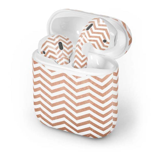 Rose Gold Chevron Apple AirPods Skin