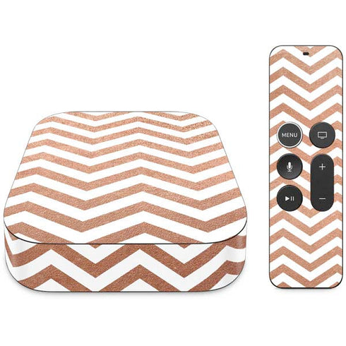 Rose Gold Chevron Apple TV Skin