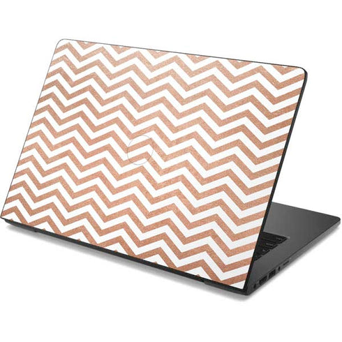 Rose Gold Chevron Dell Chromebook Skin