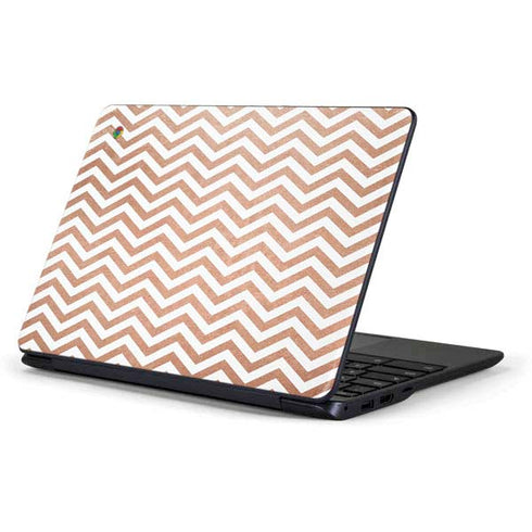 Rose Gold Chevron Samsung Chromebook Skin