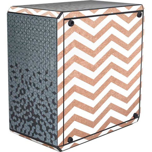 Rose Gold Chevron Cooler Master MasterBox Q300L Mini Tower Skin