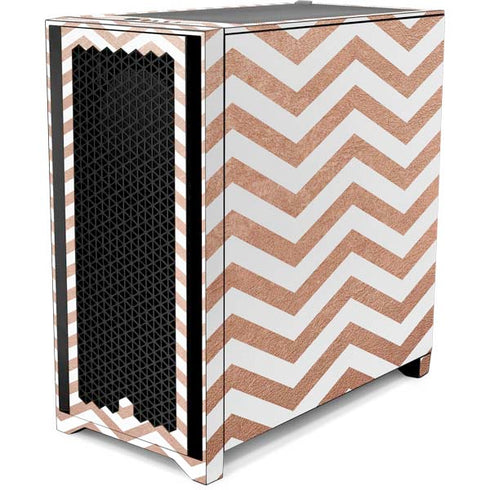 Rose Gold Chevron Corsair 4000D Tempered Glass Mid-Tower ATX Case Skin