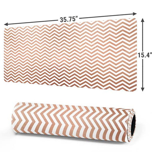 Rose Gold Chevron Gaming Mouse Pad