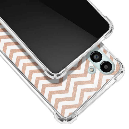 Rose Gold Chevron Galaxy A13 5G Clear Case