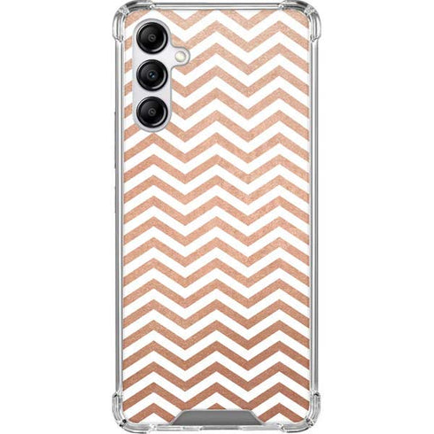 Rose Gold Chevron Galaxy A14 5G Clear Case