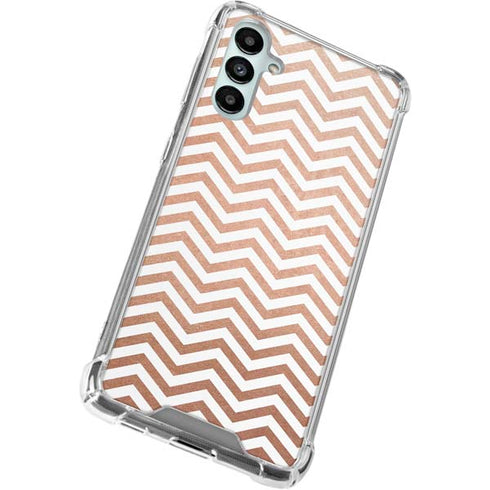 Rose Gold Chevron Galaxy A14 5G Clear Case