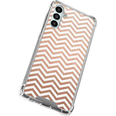Rose Gold Chevron Galaxy A15 5G Clear Case