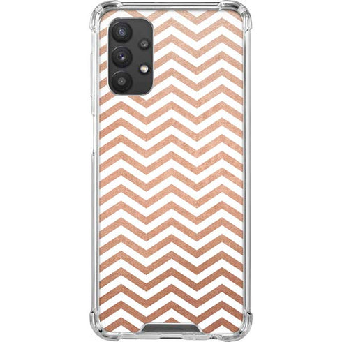 Rose Gold Chevron Galaxy A32 5G Clear Case
