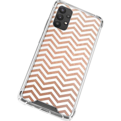 Rose Gold Chevron Galaxy A32 5G Clear Case