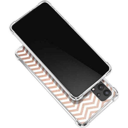 Rose Gold Chevron Galaxy A32 5G Clear Case