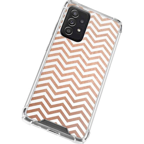 Rose Gold Chevron Galaxy A52 5G Clear Case