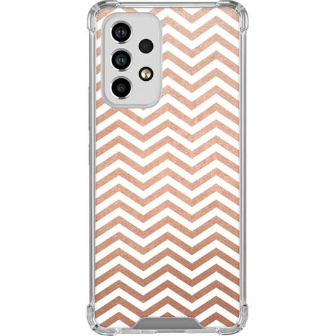 Rose Gold Chevron Galaxy A53 5G Clear Case