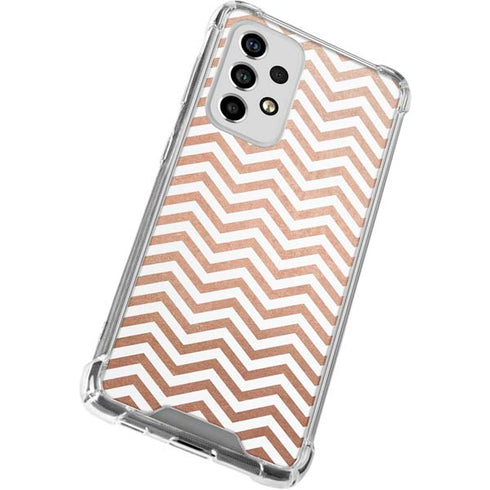 Rose Gold Chevron Galaxy A53 5G Clear Case