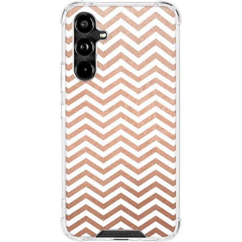 Rose Gold Chevron Galaxy A54 5G Clear Case