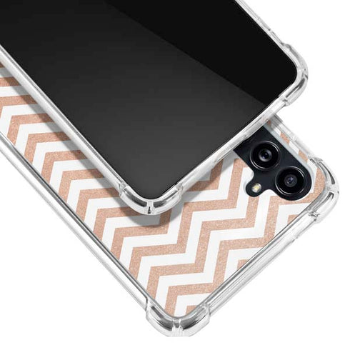Rose Gold Chevron Galaxy A54 5G Clear Case