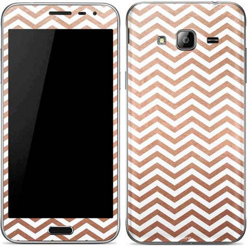 Rose Gold Chevron Galaxy J3 Skin
