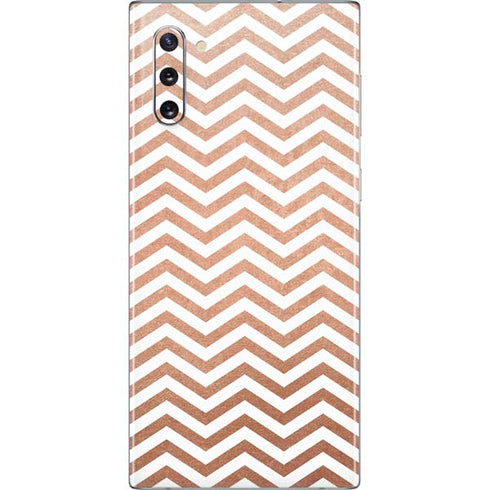 Rose Gold Chevron Galaxy Note 10 Skin