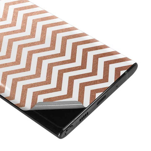 Rose Gold Chevron Galaxy Note 10 Skin