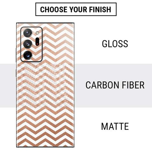 Rose Gold Chevron Galaxy Note20 Ultra 5G Skin
