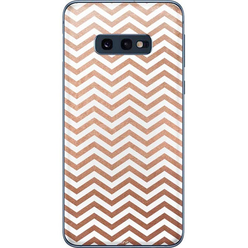 Rose Gold Chevron Galaxy S10e Skin