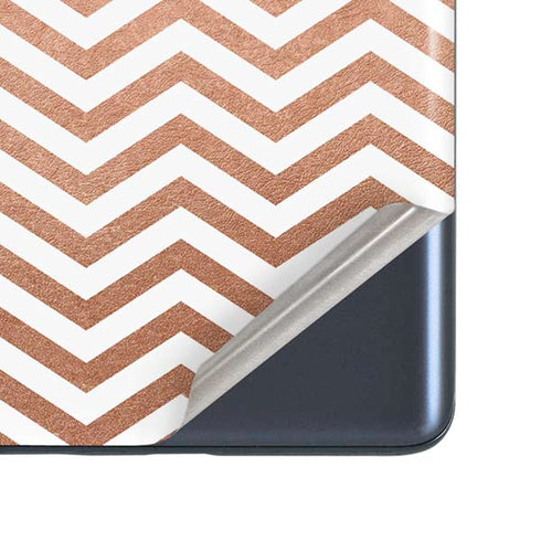 Rose Gold Chevron Galaxy S20 Fan Edition Skin