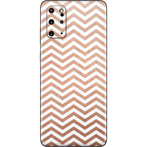 Rose Gold Chevron Galaxy S20 Plus Skin