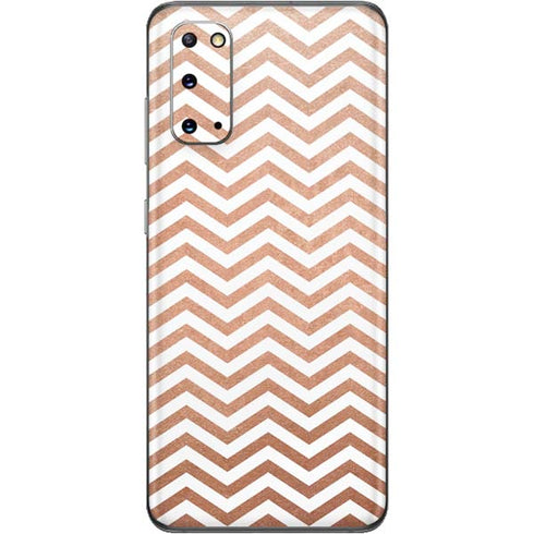 Rose Gold Chevron Galaxy S20 Skin