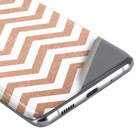 Rose Gold Chevron Galaxy S20 Ultra 5G Skin