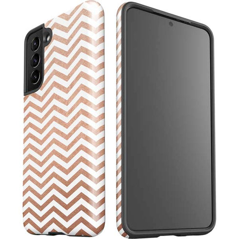 Rose Gold Chevron Galaxy S21 5G Pro Case